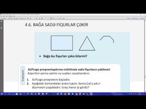 5-Cİ SİNİF İNFORMATİKA DƏRSLİYİ - ALQORİTM VƏ PROQRAM(BAĞA SADƏ FİQURLAR ÇƏKİR)