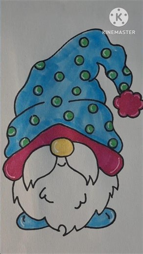 Easy Gnome Drawing #Shorts #drawinggnome #gnomedrawing #Satisfyingdrawing #art #trending #drawing