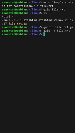 Compress Files with gzip