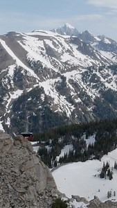Tram & Teton views above 10,450’ 🚠 link in bio for 🎟️ *video does not reflect current conditions. Still snowy at the summit! Head to our website to plan your summer adventure today 🌞 | Jackson Hole Mountain Resort
