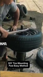 DIY Tire Mounting Fast Easy Method #shorts #shortvideo #mechanic #automobile #usa
