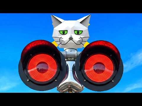 【電車】おもしろい踏切 信号 Funny railroad crossings and trains おかまなぶ踏切