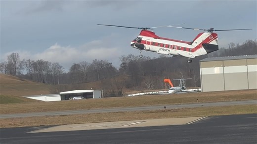Here we have a 1964 Boeing VERTOL 107 coming in for some practice landings | Virginia Highlands Airport - KVJI