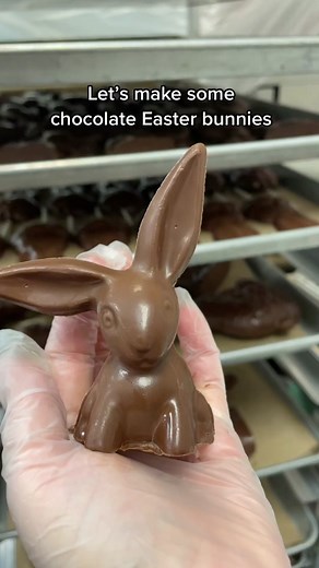 Making Milk Chocolate Easter Bunny Candy | Chocolate Bunny Recipe