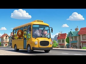Wheels On The Bus (Animal Edition) | Turtle Town Music, Nursery Rhymes & Kids Songs