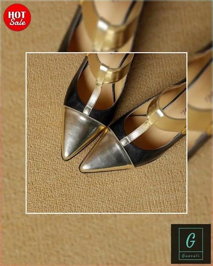 Pointed Toe T-Strap Women Pumps