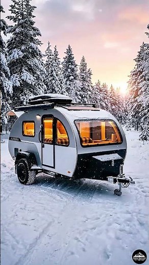 Cozy Winter Escape: Luxury Teardrop Camper Tour ❄️🚐 #teardropcamper #winter #cozy
