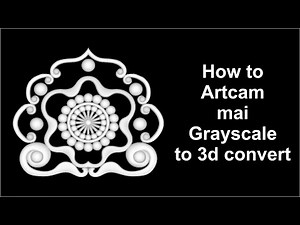 How to Grayscale image to 3D model Convert for Artcam || ToolPath making ||CNC Working