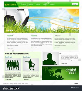 Sports Web Site Design Template Vector Stock Vector (Royalty Free) 73506337 | Shutterstock