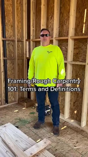 This is a very basic introduction to some framing terms, this in no way covers much more than a fraction of the rough carpentry terms. Thanks for watching! #framing #carpentry #roughcarpentry #framer #contractor #customhome #carpenterhacks #carpentrylife #framerlife #framer #carpenter #azcarpenter #azframer | J84