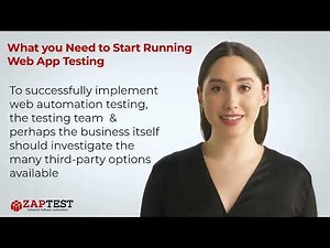 What you need to start running Web App Testing