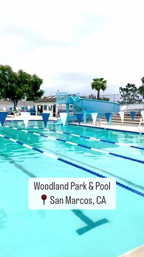 Woodland Park and Pool in San Marcos, CA. $4 fee for open swim. Has a duck pond, 2 playgrounds and good scooter path! #socalfuninsun #toddlers #activitiesforkids #freefun #swimming #summer #sandiego #california #outdoors #pond | NorCal with Kids
