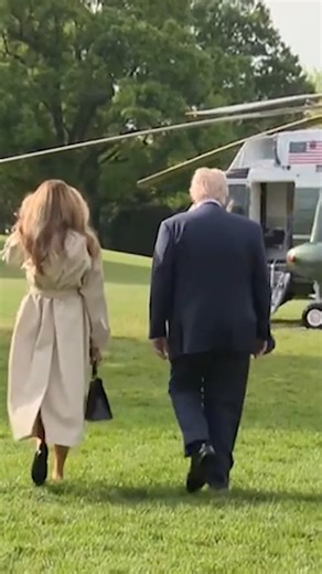 In a rare moment of public affection, President Donald Trump was caught on camera hugging and kissing First Lady Melania Trump. | New York Post Video
