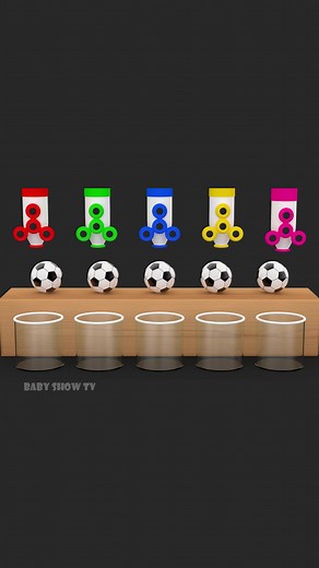 Learn Colors with Surprise Soccer Balls | Magic Liquids for Kids