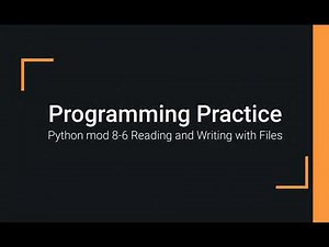 Python Practice Program Module 8-6 Reading and Writing to a File