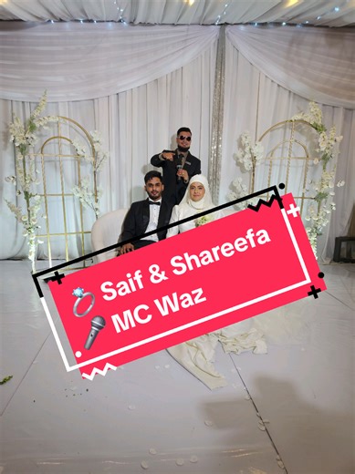 💍Event: Wedding Of Saif Ali & Shareefa 📅 Date: 03/04/2026 (Fri) 📍Venue: Kasbah ,Morningside, Durban 🎤Services: MC & Entertainment A beautiful wedding held at Kasbah with great vibes ,good food ,lots of laughter & memories made by the newly weds and families! Thank You To Nadia & Family for hiring our services! 🤝 Best wishes to the newly weds! 💕 Technical Assistant:@Akhil devchander Bookings | Enquiries: Call/Whatsapp: 061 061 7532 Email:wazentertainment007@gmail.com www.wazentertainment.co