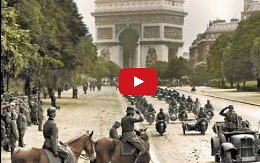 彩色纪录片~1941年德军占领下的巴黎―Der Königgrätzer Marsch - Paris, Frankreich 1941