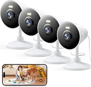 Security Camera Indoor Outdoor, 5G & 2.4G WiFi Cameras for Home, Baby/Elder/Nanny/Dog/Pet Camera with Phone App, Spotlight, Color Night Vision, 2-Way Audio, 24/7, SD/Cloud Storage, Works with Alexa