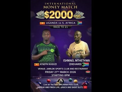 ISHMAEL 🇿🇦 vs KASOZI 🇺🇬 - 27/03/2026