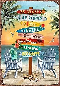 Graman Retro Tin Signs Vintage Signs Beach Canvas Print Surfing Boards8x12inch