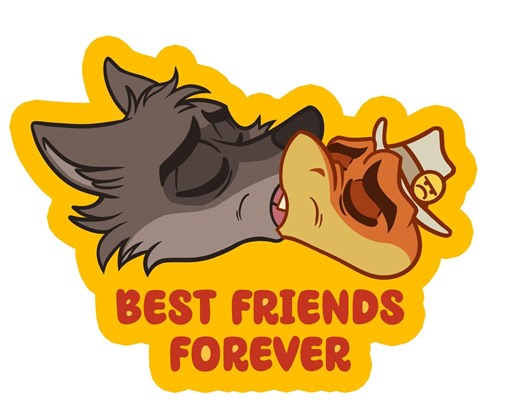 Mr. Wolf and Mr. Snake Sticker - Etsy