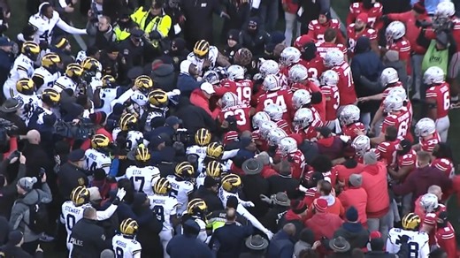 Fight breaks out after Michigan stuns No. 2 Ohio State