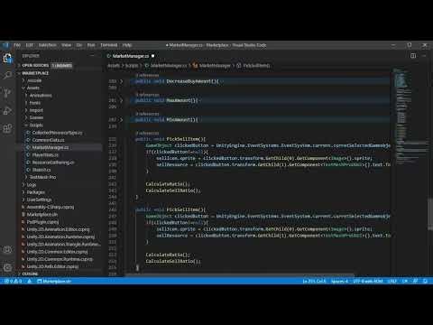 Unity C# simple marketplace tutorial. Coding part 4