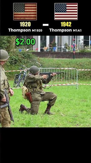 Thompson 1920 vs Thompson 1942 💥 Evolution of the U.S. Submachine Gun | Cost Per Shot #usa #ww1 #ww2