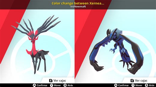 Color change between Xerneas and Yveltal- SW/SH Mod for Pokemon Sword & Shield | SWSH Mods
