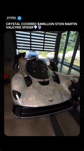 CRYSTAL COVERED $4 MILLION ASTON MARTIN VALKYRIE SPIDER💎🔮 #astonmartin #valkyrie