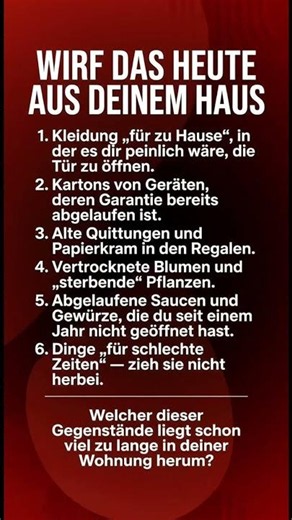 6 Dinge, die du HEUTE noch aus deinem Haus werfen solltest! 🗑️✨