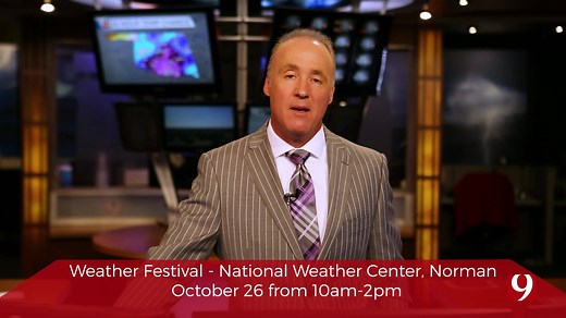 1.3K views · 31 reactions | NATIONAL WEATHER FESTIVAL: Don't miss your chance to come meet News 9 meteorologists and storm trackers at this free event in Norman at the National Weather Center! It's from 10am - 2pm on Saturday, Oct. 26th. | KWTV - NEWS 9 | Facebook