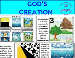 God's Creation Worksheets: Bible Story Activities (digital Download) - Etsy