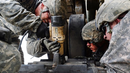 This Is The Impact Wrench The US Army Uses To Service The M1 Abrams - SlashGear
