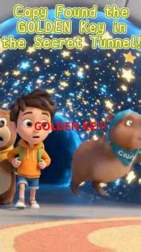 Capy Found the GOLDEN Key in the Secret Tunnel! ✨ | Bon, Lazy Bear & Capy #shorts