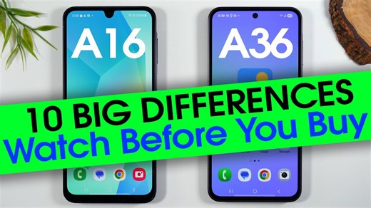 Samsung Galaxy A16 vs A36 Differences. What's the Difference