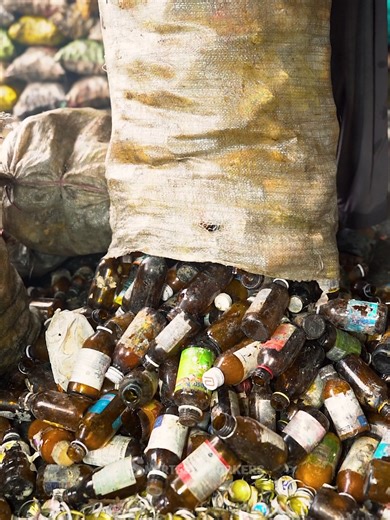 Recycling Waste Glass Bottles into Syrup Containers