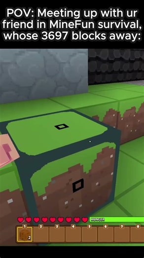 Traveling to find ur friend in MineFun survival be like: #bpyt #minefun #memereset #birdtrend #E