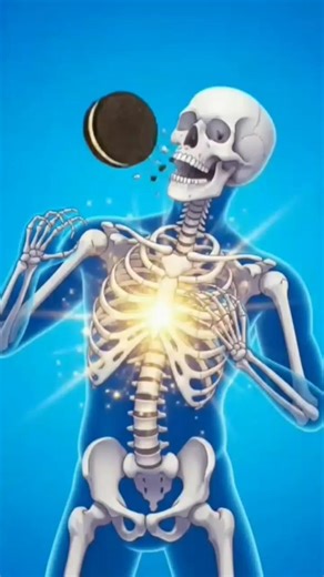 what happened if a human eat oreo biscuit for 7 days 😱 #facts #health #skeleton