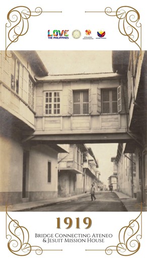Intramuros of Memory | 1919 Photo of the Bridge connecting the Ateneo and the Jesuit Mission House