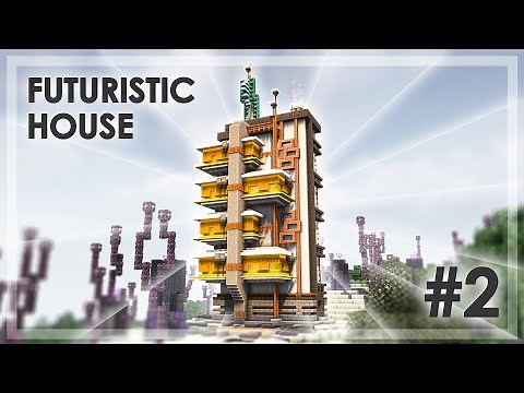 How to Build a Futuristic House in Minecraft - SciFi Building Tutorial [Part 2/2]