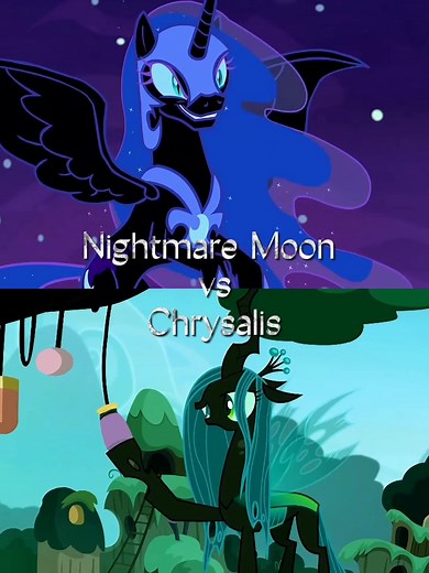 Porównania między Chrysalis a Nightmare Moon