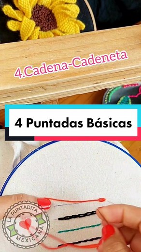 4 Puntadas Básicas de Bordado para Principiantes