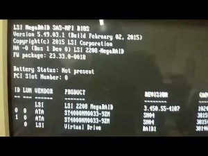 Example LSI Mega Raid sas setup ( Supermicro device )