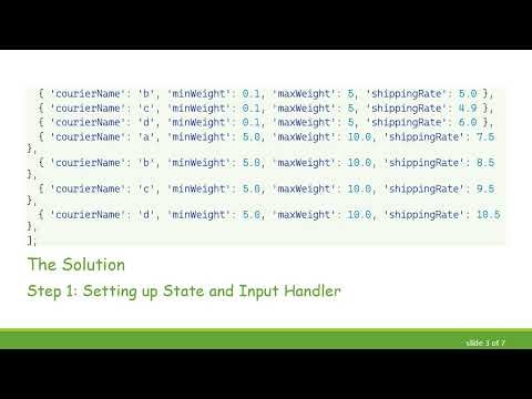 How to Render Multiple Shipping Rates in React Based on Input Weight
