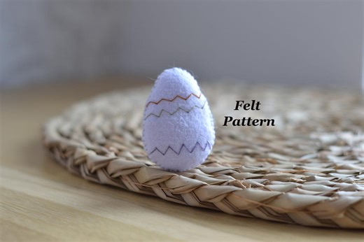 Felt Easter Egg Ornament PATTERN : Easy Sewing Egg - Etsy