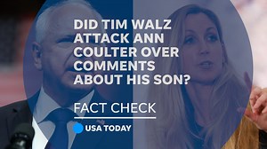 Gov. Tim Walz did not post attack after Ann Coulter ridiculed his son