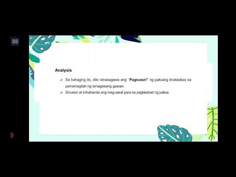Bahagi ng 4 A's Lesson plan sa Filipino