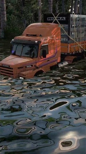 Euro Truck Simulator 2-Sera que Passa Neste Alagamento? #eurotrucksimulator2 #ets2mods #ets2shorts