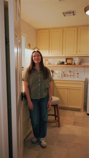 This laundry room is proof that thoughtful design extends well beyond the kitchen. Rachel walks us through how this space was reimagined with intention, efficiency, and continuity in mind. One of our favorite details? The original kitchen countertops were repurposed here, giving new life to beautiful materials while keeping the design cohesive throughout the home. Paired with tongue-and-groove backsplash, complementary tile, and a mix of chrome fixtures with gold hardware, the space feels elevat
